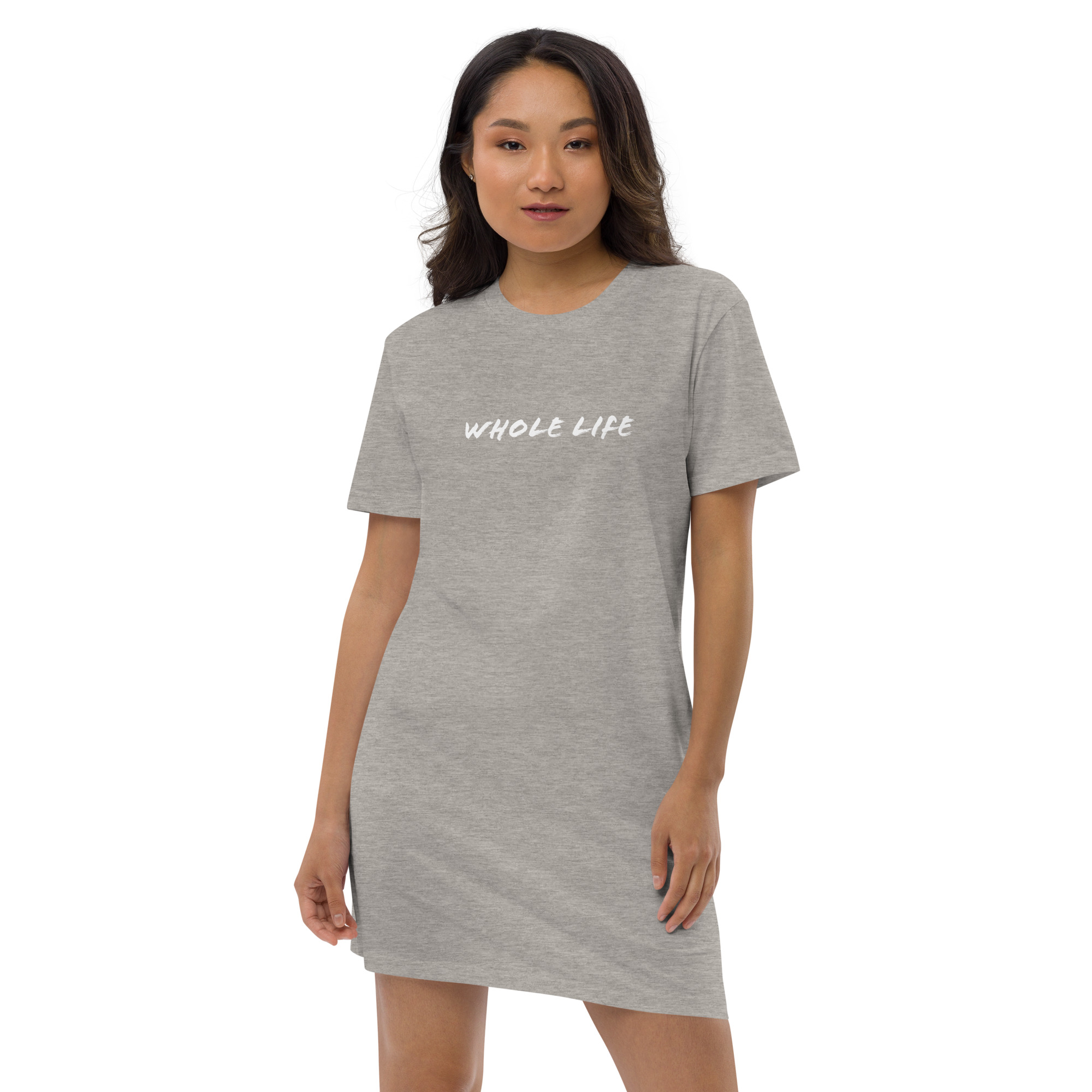 Charcoal Cotton Oversized T Shirt Dress